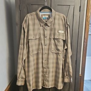Magellan Men's Plaid Long Sleeve Shirt - Olive Green
